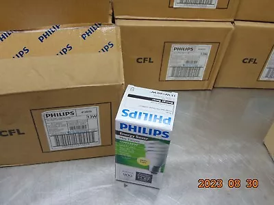 6pk 13w T2 Cfl Bulb Single 414029 PHILIPS LIGHTING LOT OF 6 FREE SHIP 900 LUMENS • $19.50