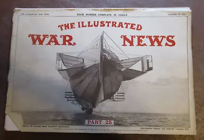 *THE ILLUSTRATED WAR NEWS PART 25 JAN 27th 1915 Vintage Historical Magazine • £2.65