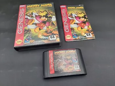 Mickey Mania: The Timeless Adventures Of Mickey Mouse Sega Genesis Complete CIB! • $39.99