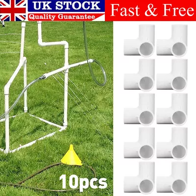 £8.78 • Buy 10PCS 3-Way Elbow PVC Plumbing Fitting Pipe 20mm Socket Tee Corner Fittings New