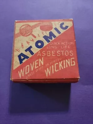 VINTAGE ATOMIC WOVEN WICKING LAMP WICK - Sold As Vintage Advertising Box Only • $49.99