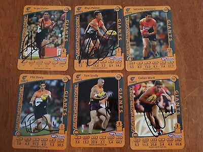 $25 • Buy AFL Teamcoach 2012 Greater Western Sydney GWS Personally Hand Signed Cards X 5