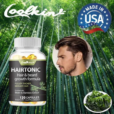 Hairtonic - With Biotin - Men's Hair & Beard Growth Formula Prevent Hair Loss • $12.71
