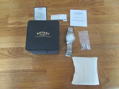 £29.95 • Buy Ladies / Gents ROTARY CHRONO SPEED BRACELET WATCH LB03442/41 Boxed With Leaflets