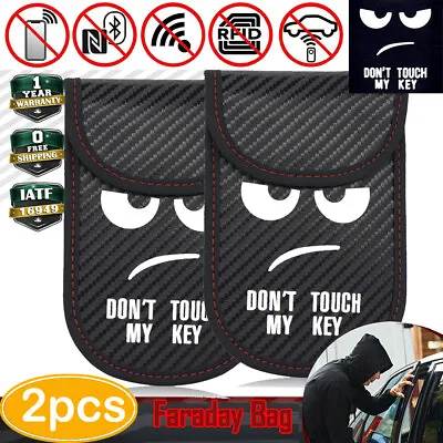 2X Car Key Signal Blocker Case Faraday Cage Fob Pouch Keyless RFID Shielding Bag • $8.96