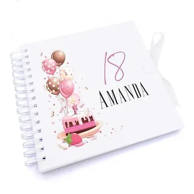 Personalised 18th Birthday Gifts For Her Scrapbook Photo Album UV-573 • £15.49