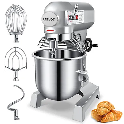 Leevot Commercial Food Mixer Dough Food Mixer 15Qt 2 Speeds Pizza Bakery 600W • $479.99