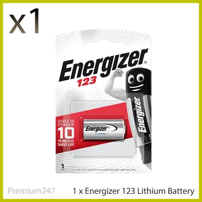 Energizer CR123 CR123A 123 3v Lithium Photo Battery Longest Expiry Date • £3.59