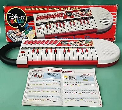 Vintage Bontempi Disney Band Electronic Super Keyboard W Mickey Cover Box RARE • $42.99