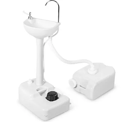 17L Water Capacity Portable Camping Sink Hand Wash Basin Stand W/ Running Faucet • £89.95