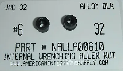 #6-32 Internal Wrenching Allen Nut Alloy Steel Black (5) • $12.25