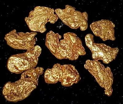 10 Natural GOLD NUGGETS California Gold In FREE Display Placer Gold Miner Direct • $40