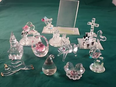 Vintage Crystal Figurines Lot Of 14 • $32