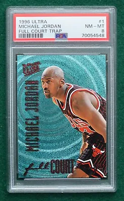 Michael Jordan Basketball Card Graded PSA 8 Nm-Mt  1996 Ultra Full Court Trap SP • $100