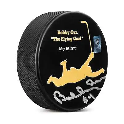 Bobby Orr Signed Boston Bruins Flying Goal Puck • $240.43