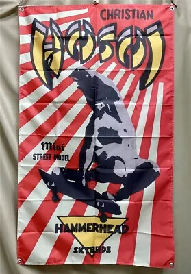Christian Hosoi Skateboard Flag Hammerhead Vintage Style Banner 3x5 Ft Poster • $21.99