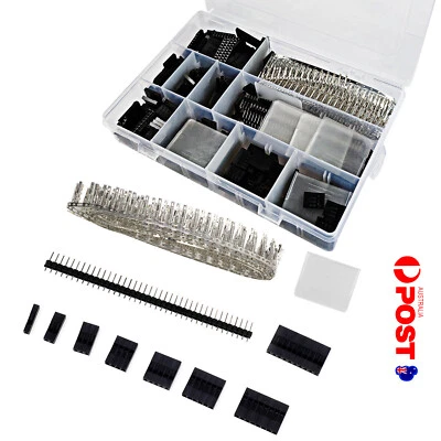 $16.99 • Buy 1450Pcs 2.54mm Dupont Wire Jumper Cable Pin Header Connector Housing Crimp Kit  