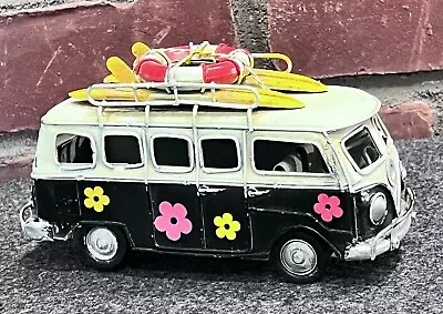 Metal Tin Camper Bus Van With Surfboards Decorative Home Decor • $12