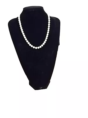 Vintage Single Strand Faux Pearl Necklace Signed By AVON 18 In • $8.50