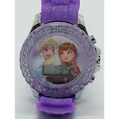 Disney Princess Elsa And Anna Digital Watch. Purple. FZN4056KL LR626 LR1130 • $224.32