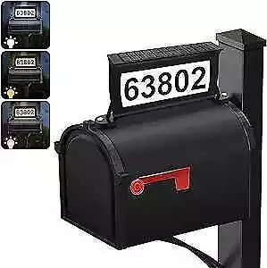  Solar Address Sign 3 Colors-in-1 Waterproof Mailbox Number Plaque For  • $45.55