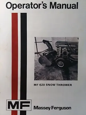 Massey Ferguson Lawn Garden Tractor 620 Snow Thrower Impl Owners Manual MF 10 12 • $64.99