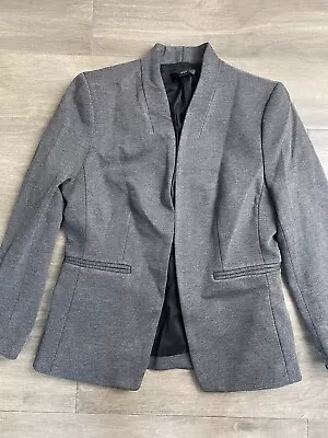 J.CREW 365 Blazer Womens Sz 2p Going Out Lined Jacket Gray Stretch Twill Career • $39