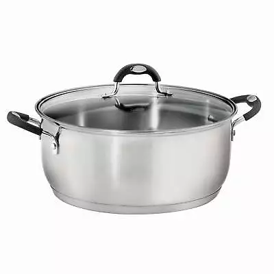 9 Quart Stainless Steel Dutch Oven Kitchen Ergonomics Soft-Grip Silicone Handles • $71.21