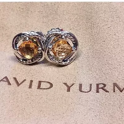 David Yurman Infinity Stud Earrings With Morganite 7mm + AUTHENTICITY  • $149.95