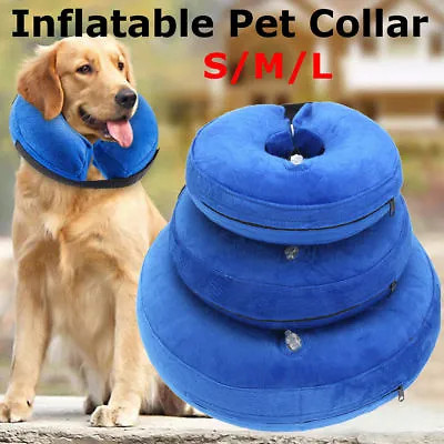 £5.99 • Buy Inflatable Collar Dog Cat Soft E-Collar Pet Puppy Medical Protection Head Cone