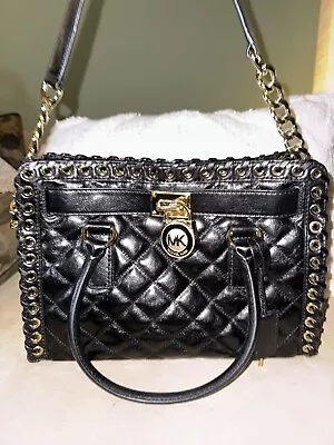 Michael Kors Hamilton Quilted Tote With Gold Grommets And Hardware Lightly Used! • $52