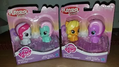 NEW Playskool Friends My Little Pony Figures 4 Total Moon DancerMintyApplejack • $24.95