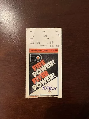 LA Kings At Philaz Flyers 11-3-1983 Ticket Stub MacLellan 4 Goals HOF Sittler G • $9.99