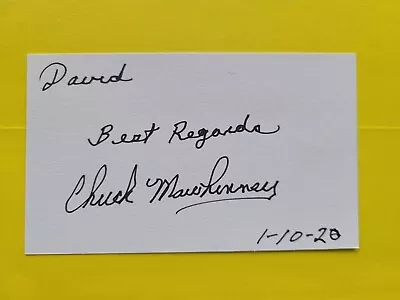 Charles Mawhinney Vietnam USMC Sniper103 Kills Signed 3x5 Card Inscribed David  • $24.99