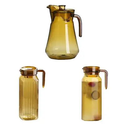 Acrylic Pitcher With Lid Water Jug Hot / Cold Water Ice Tea Juice Beverage • £12.28