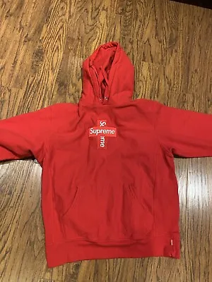 Supreme Cross Box Logo Hoodie Red Size M • $170