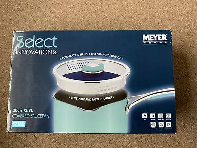 £44.99 • Buy Meyer Select 20cm Saucepan Blue Fold Flat And Strainer Lid