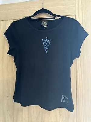 Black Lord Of The Rings Women's T-Shirt (Size L) ⭐️ Evenstar ⭐️ The Two Towers • £9.95