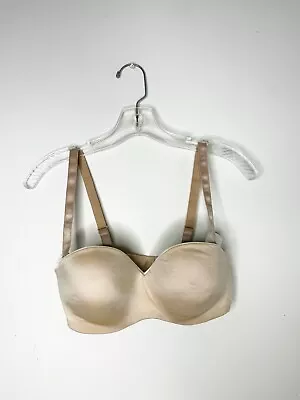 NWD Maidenform Lillyette 0822 Beige Nude Convertible Strapless Underwire Bra 36C • £12.65