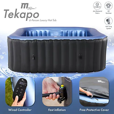 £319.95 • Buy Mspa Tekapo Hot Tub 6-person Inflatable Hot Tub Bubble Spa Square 2 Yr Warranty