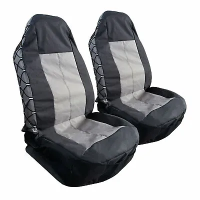 For Mazda B2000 2300 2500 2600 Car Truck Front Seat Covers Black Grey Canvas • $59.21