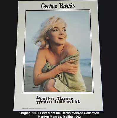 Marilyn Monroe At Malibu 1962 Last Shoot Original 1987 24x32 Photo / Poster • $94.95