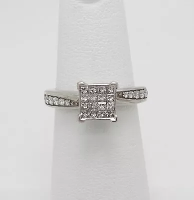 1/3CT Diamond Solitaire Engagement Bridal Wedding Ring Band 10K White Gold • $179.99