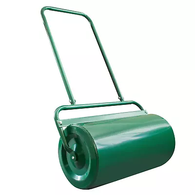 Garden Lawn Roller Large Heavy Duty 48 Litre Barrel Outdoor Grass Seed Sand Fill • £48.95