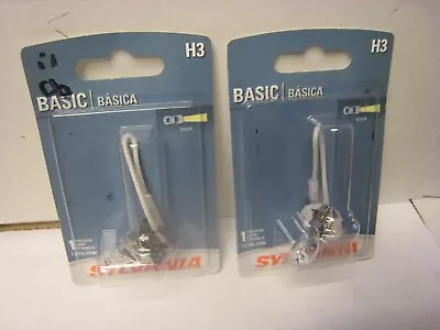 Sylvania Basic H3 55W Two Bulbs Halogen Fog Light Stock Replace Lamp DOT Stock • $12.49