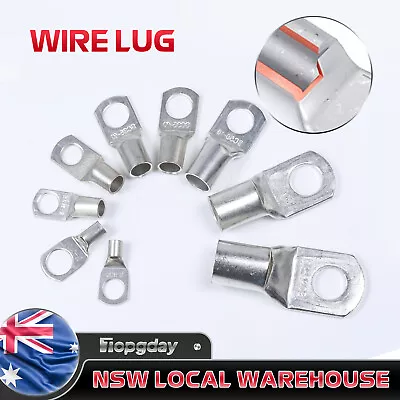 Battery Cable Lugs Eyelets Wire Size 6mm2-95mm2 (9-3/0 AWG)Copper Tube Terminals • $13.99