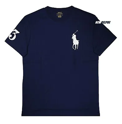 NWT Polo Ralph Lauren Men Big Pony Crew Neck T-Shirt Tee With #3 Patch MSRP $65 • $48.80