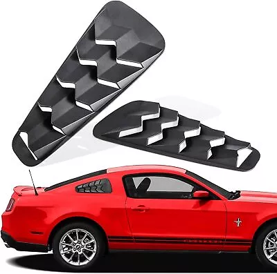 2pcs Quarter Rear Side Window Louvers Sun Shade Cover For 2005-2014 Ford Mustang • $38.39