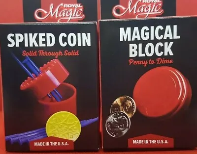 Magical Block & Spiked Coin Royal Magic Trick Bogo • $18