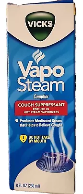 Vicks Vapo Steam Camphor Cough Suppressant 8 Fl Oz • $15.49